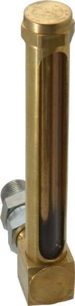 LDI Industries - 4-1/4 Inch Long Sight, 3/8 Inch Thread Size, Buna-N Seal Union Coupling, Vented Oil-Level Indicators and Gauge - 5-7/16 Inch Length to Center of Base - Americas Tooling