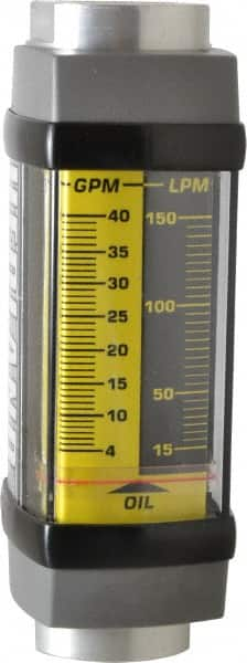 Hedland - 1" NPTF Port Oil & Petroleum-Based Liquid Flowmeter - 3000 Max psi, 4 to 40 GPM, Anodized Aluminum - Americas Tooling