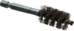 Schaefer Brush - 1/2 Inch Inside Diameter, 11/16 Inch Actual Brush Diameter, Stainless Steel, Power Fitting and Cleaning Brush - 1/4 Shank Diameter, 3-1/8 Inch Long, Hex Shaft Stem, 5/8 Inch Refrigeration Outside Diameter - Americas Tooling