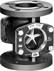 OPW Engineered Systems - 2 Inch, Carbon Steel, Visi-Flo Sight Flow Indicator - 150 Max psi, 7 Inch Overall Length - Americas Tooling