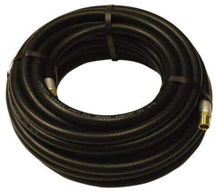 Alliance Hose & Rubber - 1-1/2" ID x 2-1/32" OD 50' Long Multipurpose Air Hose - MNPT x FNPT(Swivel) Ends, 150 Working psi, -40 to 190°F, 1-1/2" Fitting, Black - Americas Tooling