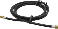 Alliance Hose & Rubber - 1/4" ID x 1/2" OD 10' Long Multipurpose Air Hose - MNPT x FNPT(Swivel) Ends, 200 Working psi, -40 to 190°F, 1/4" Fitting, Black - Americas Tooling