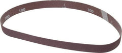 Norton - 1" Wide x 30" OAL, 100 Grit, Aluminum Oxide Abrasive Belt - Aluminum Oxide, Fine, Coated, X Weighted Cloth Backing, Series R283 - Americas Tooling