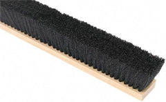 Harper Brush - 24" Medium Duty Tampico Push Broom - 3" Bristle Length, Wood Block, Threaded Handle Connection, Handle Sold Separately - Americas Tooling