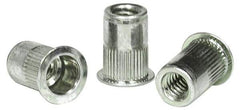 RivetKing - #10-24, 0.13 to 0.225" Grip, 19/64" Drill, Aluminum Standard Rivet Nut - Uncoated, Countersunk Head - Americas Tooling