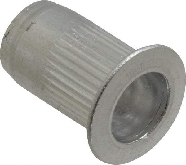 RivetKing - #10-24, 0.02 to 0.13" Grip, 19/64" Drill, Aluminum Standard Rivet Nut - Uncoated, Countersunk Head - Americas Tooling