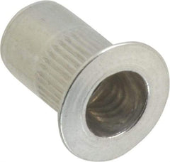 RivetKing - #8-32, 0.02 to 0.08" Grip, 17/64" Drill, Aluminum Standard Rivet Nut - Uncoated, Countersunk Head - Americas Tooling