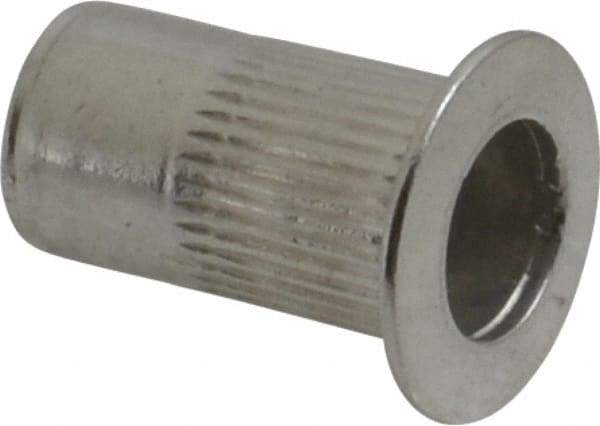 RivetKing - #8-32, 0.08 to 0.13" Grip, 17/64" Drill, Aluminum Standard Rivet Nut - Uncoated, Countersunk Head - Americas Tooling