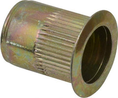 RivetKing - 3/8-16, 0.027 to 0.15" Grip, Steel Standard Rivet Nut - Zinc Yellow Dichromate Finish, Countersunk Head - Americas Tooling