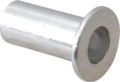 RivetKing - #10-32, 0.01 to 0.08" Grip, 1/4" Drill, Aluminum Standard Rivet Nut - Uncoated, Round Head - Americas Tooling