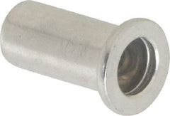 RivetKing - 1/4-20, 0.08 to 0.14" Grip, Aluminum Standard Rivet Nut - Uncoated, Drill Size Letter Q, Round Head - Americas Tooling