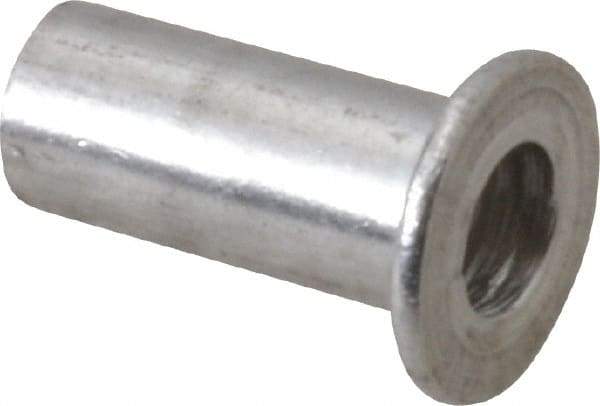 RivetKing - #8-32, 0.12 to 0.16" Grip, #2, Aluminum Standard Rivet Nut - Uncoated, Round Head - Americas Tooling