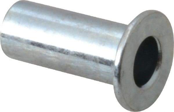 RivetKing - #10-32, 0.08 to 0.13" Grip, 1/4" Drill, Steel Standard Rivet Nut - Zinc Plated, Round Head - Americas Tooling