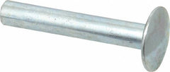 RivetKing - Size 8-30 Dome Head Steel Flush on Both Sides Blind Rivet - Steel Mandrel, 1-5/8" to 1-7/8" Grip, 5/8" Head Diam, 0.255" Min Hole Diam, 1.57" Length Under Head, 1/4" Body Diam - Americas Tooling