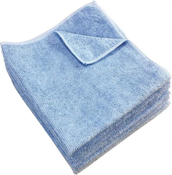 PRO-SOURCE - Dry Microfiber Wipes - Packet, 16" x 16" Sheet Size, Blue - Americas Tooling