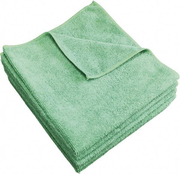 PRO-SOURCE - Dry Microfiber Wipes - Packet, 16" x 16" Sheet Size, Green - Americas Tooling