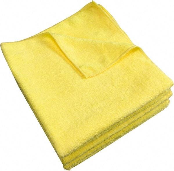 PRO-SOURCE - Dry Microfiber Wipes - Packet, 16" x 16" Sheet Size, Yellow - Americas Tooling