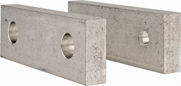 Gibraltar - 6" Wide x 2" High x 3/4" Thick, Flat/No Step Vise Jaw - Soft, Aluminum, Fixed Jaw, Compatible with 6" Vises - Americas Tooling