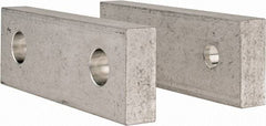 Gibraltar - 6" Wide x 2" High x 3/4" Thick, Flat/No Step Vise Jaw - Soft, Aluminum, Fixed Jaw, Compatible with 6" Vises - Americas Tooling