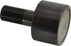 Accurate Bushing - 2-1/2" Roller Diam x 1-11/16" Width, 1" Stud Diam x 2-1/4" Length, Plain Load Roller - Steel, 1-1/2" Thread Length, 1-14 Thread, 5,120 Lb Dynamic Cap, 3,120 Lb Static Cap - Americas Tooling