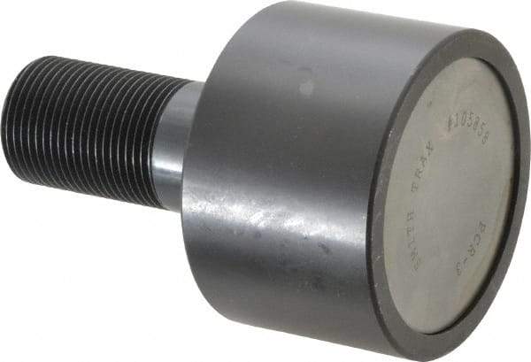 Accurate Bushing - 3" Roller Diam x 2" Width, 1-1/4" Stud Diam x 2-1/2" Length, Plain Load Roller - Steel, 1-3/4" Thread Length, 1-1/4-12 Thread, 14,300 Lb Dynamic Cap, 16,000 Lb Static Cap - Americas Tooling