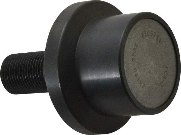 Accurate Bushing - 2" Roller Diam x 1-11/16" Width, 7/8" Stud Diam x 2" Length, Flanged Load Roller - Steel, 1-1/4" Thread Length, 7/8-14 Thread, 3,490 Lb Dynamic Cap, 2,000 Lb Static Cap - Americas Tooling