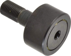 Made in USA - 1-3/8" Roller Diam x 3/4" Width, 1/2" Stud Diam x 1-1/4" Length, Stud Cam Follower - Steel, 5/8" Thread Length, 1/2-20 Thread, 3,144 Lb Dynamic Cap - Americas Tooling