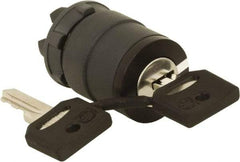 Schneider Electric - 22mm Mount Hole, 2 Position, Key Operated, Selector Switch Only - Black, Maintained (MA), Nonilluminated, Shock, Vibration and Water Resistant - Americas Tooling