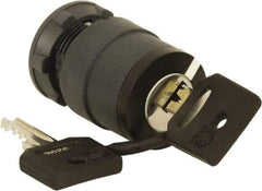 Schneider Electric - 22mm Mount Hole, 2 Position, Key Operated, Selector Switch Only - Black, Maintained (MA), Nonilluminated, Shock, Vibration and Water Resistant - Americas Tooling