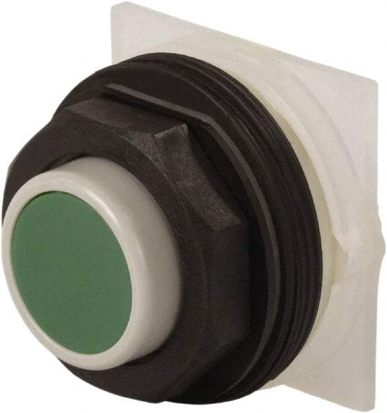 Schneider Electric - 30mm Mount Hole, Extended Straight, Pushbutton Switch Only - Green Pushbutton, Momentary (MO) - Americas Tooling