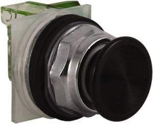 Schneider Electric - 30mm Mount Hole, Extended Straight, Pushbutton Switch with Contact Block - Black Pushbutton, Momentary (MO) - Americas Tooling