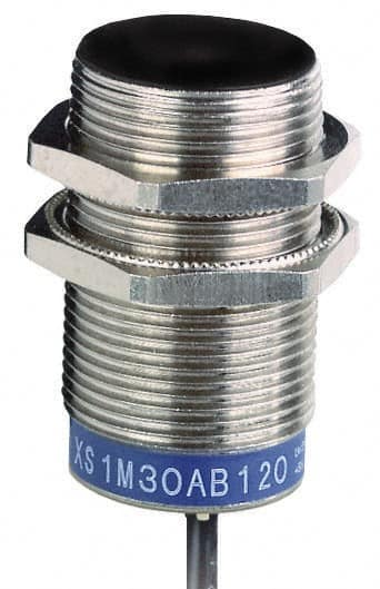 Telemecanique Sensors - NPN, PNP, NC, 10mm Detection, Cylinder, Inductive Proximity Sensor - 2 Wires, IP67, 12 to 24 VDC, M30x1.5 Thread, 50mm Long - Americas Tooling