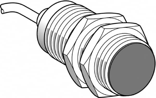 Telemecanique Sensors - PNP, 15mm Detection, Cylinder, Inductive Proximity Sensor - 3 Wires, IP65, IP67, 12 to 24 VDC, M30x1.5 Thread, 43mm Long - Americas Tooling