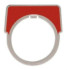 Schneider Electric - Rectangular, Aluminum Legend Plate - Blank - Red Background, 30mm Hole Diameter, 40mm Wide x 43mm High - Americas Tooling