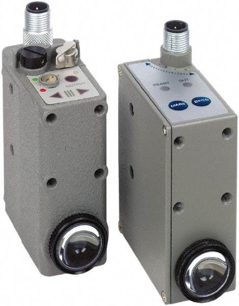 Telemecanique Sensors - 4 Pin M12 Connector, 9mm Nominal Distance, Shock and Vibration Resistant, Diffused Photoelectric Sensor - 12 to 24 VDC, 10 kHz, Zinc Alloy, 58mm Long x 31mm Wide x 82mm High - Americas Tooling