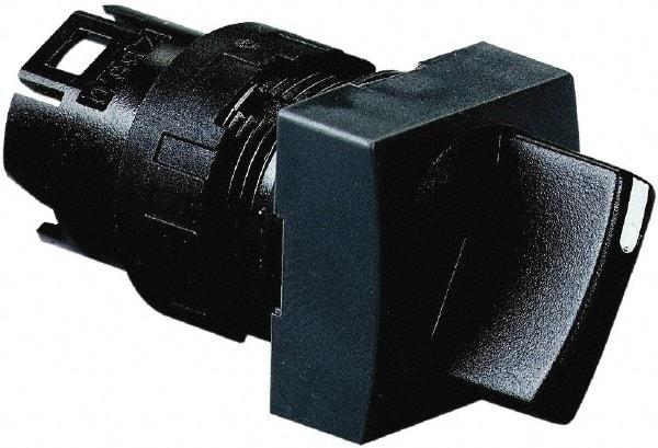 Schneider Electric - 16mm Mount Hole, 2 Position, Handle Operated, Selector Switch Only - Black, Maintained (MA), Shock and Vibration Resistant - Americas Tooling