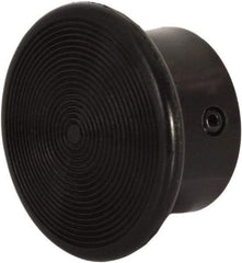 Schneider Electric - Extended Mushroom Head Pushbutton Switch 1-3/8" Screw-On Knob - Black, Round Button, Nonilluminated - Americas Tooling