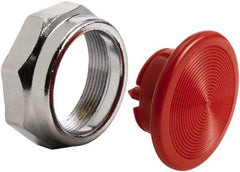 Schneider Electric - Extended Mushroom Head Pushbutton Switch 1-3/8" Snap-In Knob - Red, Round Button, Nonilluminated - Americas Tooling