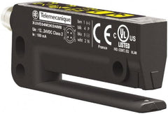 Telemecanique Sensors - 4 Pin M8 Connector, 3mm Nominal Distance, Shock and Vibration Resistant, Through Beam Photoelectric Sensor - 12 to 24 VDC, 10 kHz, Polyamide, 64mm Long x 10mm Wide x 25mm High - Americas Tooling