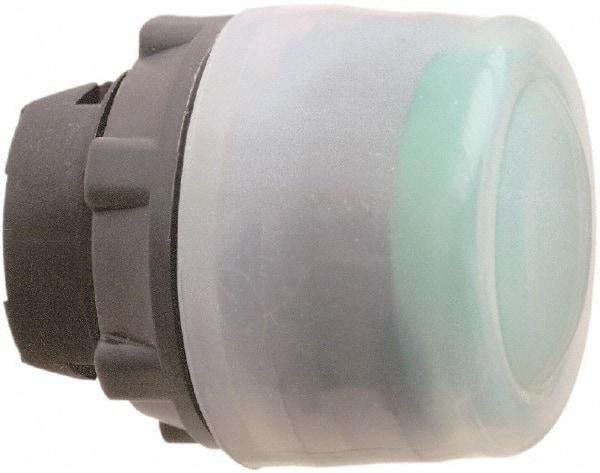 Schneider Electric - 22mm Mount Hole, Extended Straight, Pushbutton Switch Only - Round, Green Pushbutton, Nonilluminated, Momentary (MO) - Americas Tooling