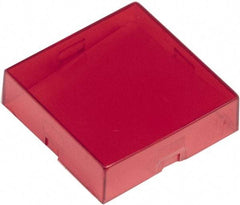 Schneider Electric - Pushbutton Switch Button Cover - Red, Square Button, Nonilluminated - Americas Tooling