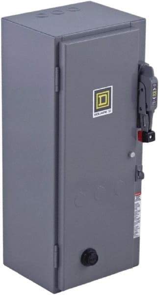 Square D - 3 Pole, 600 VAC, 45 Continuous Amp, 10 hp, 25 hp, 20 - 25 hp and 7-1/2 - 10 hp hp, Enclosed NEMA Combination Starter - NEMA 1 - Americas Tooling