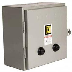 Square D - 110 Coil VAC at 50 Hz, 120 Coil VAC at 60 Hz, 18 Amp, Nonreversible Enclosed Enclosure NEMA Motor Starter - 1 Phase hp: 3 at 200 Volt, 3 at 230 Volt, 5 at 460-575 Volt, 1 Enclosure Rating - Americas Tooling