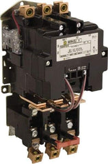 Square D - 440 Coil VAC at 50 Hz, 480 Coil VAC at 60 Hz, 135 Amp, NEMA Size 4, Nonreversible Open Enclosure NEMA Motor Starter - 3 Phase hp: 100 at 460 VAC, 100 at 575 VAC, 40 at 200 VAC, 50 at 230 VAC - Americas Tooling