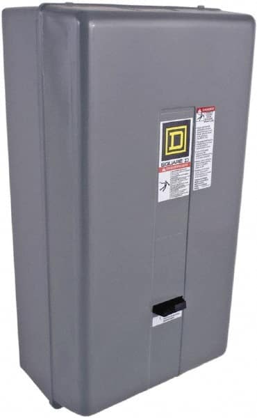 Square D - 208 Coil VAC at 60 Hz, 90 Amp, NEMA Size 3, Nonreversible Enclosed Enclosure NEMA Motor Starter - 3 Phase hp: 25 at 200 VAC, 30 at 230 VAC, 50 at 460 VAC, 50 at 575 VAC, 1 Enclosure Rating - Americas Tooling