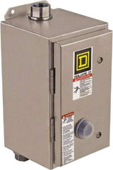 Square D - 440 Coil VAC at 50 Hz, 480 Coil VAC at 60 Hz, 27 Amp, NEMA Size 1, Nonreversible Enclosed Enclosure NEMA Motor Starter - 3 Phase hp: 10 at 460 VAC, 10 at 575 VAC, 7-1/2 at 200 VAC, 7-1/2 at 230 VAC, 4x Enclosure Rating - Americas Tooling