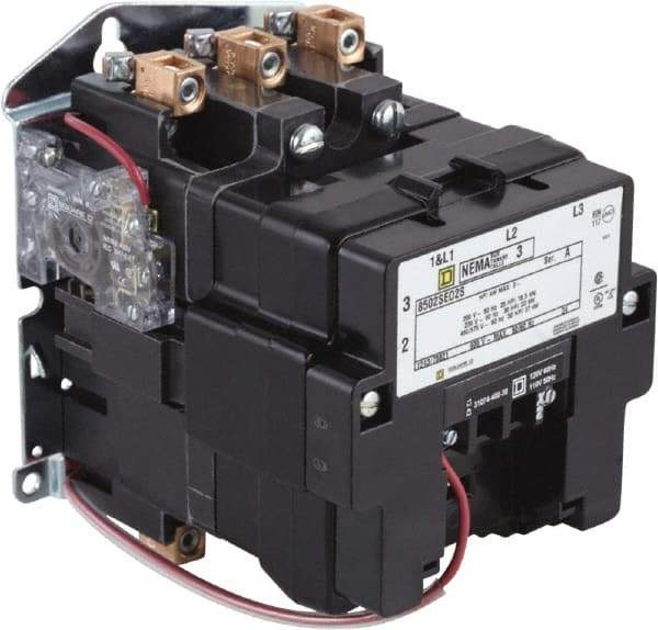 Square D - 2 Pole, 440 Coil VAC at 50 Hz and 480 Coil VAC at 60 Hz, 90 Amp NEMA Contactor - Open Enclosure, 50 Hz at 440 VAC and 60 Hz at 480 VAC - Americas Tooling