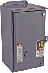 Square D - 3 Pole, 110 Coil VAC at 50 Hz and 120 Coil VAC at 60 Hz, 18 Amp NEMA Contactor - NEMA 12 Enclosure, 50 Hz at 110 VAC and 60 Hz at 120 VAC - Americas Tooling