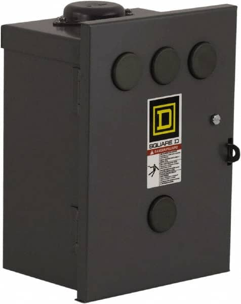 Square D - 3R NEMA Rated, 3 Pole, Electrically Held Lighting Contactor - 100 A (Tungsten), 110 VAC at 50 Hz, 120 VAC at 60 Hz - Americas Tooling