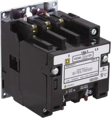 Square D - 2 Pole, 220 Coil VAC at 50 Hz, 240 Coil VAC at 60 Hz, 9 Amp NEMA Contactor - Open Enclosure, 50 Hz at 220 VAC and 60 Hz at 240 VAC - Americas Tooling